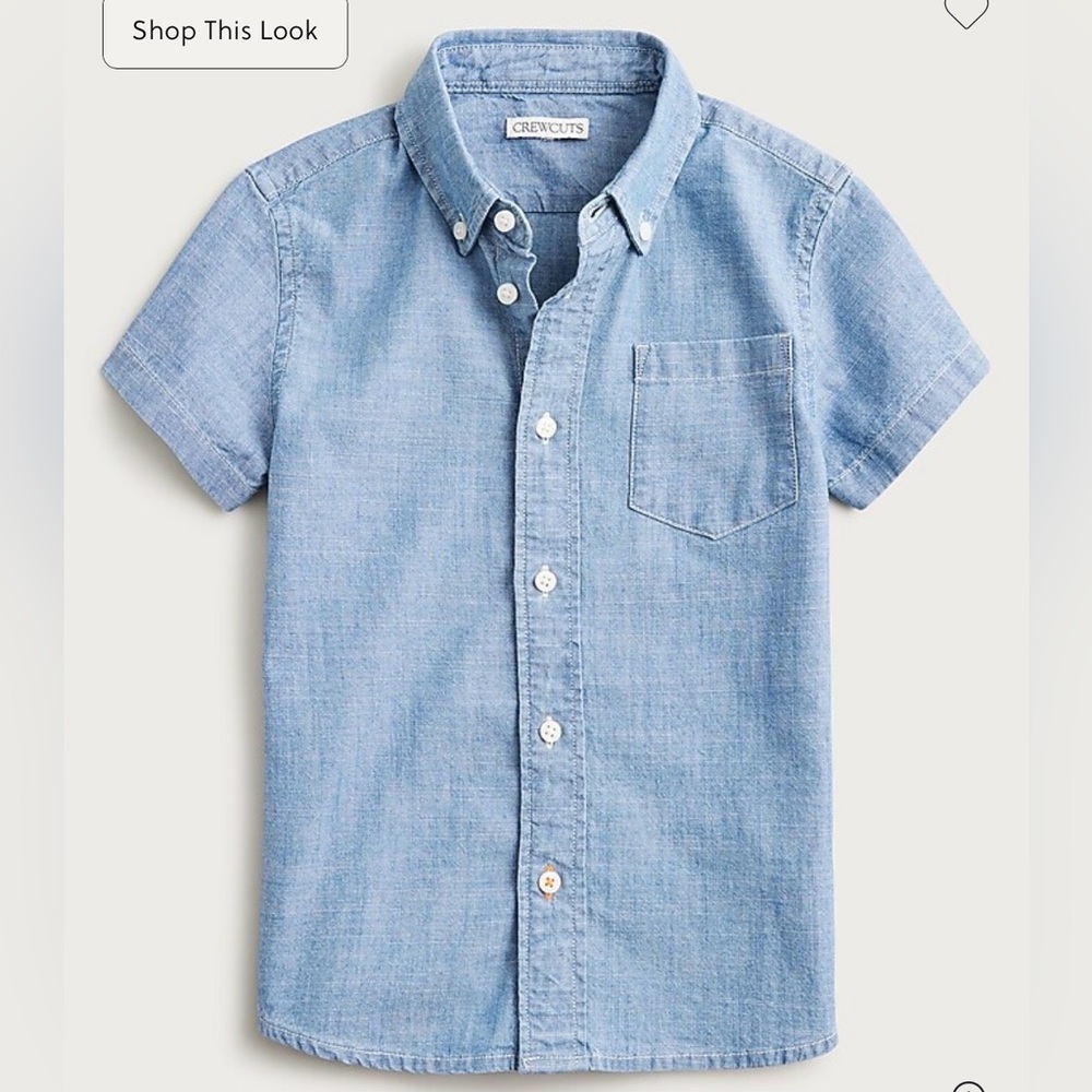 Crewcuts Boys short sleeve chambray shirt